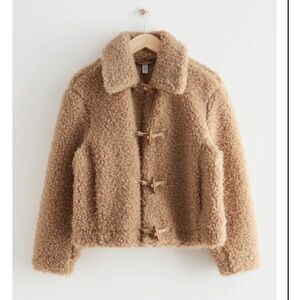 & Other Stories | Fluffy Faux Shearling Jacket Beige